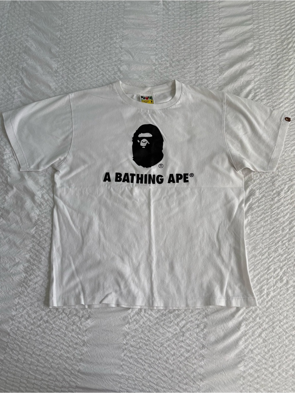 A Bathing Ape (BAPE) White T-Shirt Size M Authentic